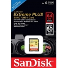 SDXC 64GB  Sandisk Class 10 UHS-I Extreme 80MB/s